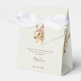 Bloemen Roze Pony & Koe Baby shower Bedankdoosjes