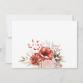 Bloemen Roze Rode Kleuren Elegeant Save The Date (Achterkant)