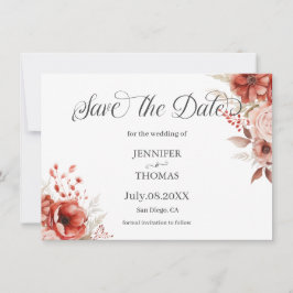 Bloemen Roze Rode Kleuren Elegeant Save The Date
