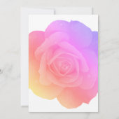 Bloemen Roze Roze Bloem Art Modern Elegant Huwelij Kaart (Achterkant)