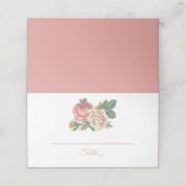 Bloemen Roze Roze Bloem Bruiloft, Verlovingsfeest Plaatskaartje (Buitenkant ongevouwen)