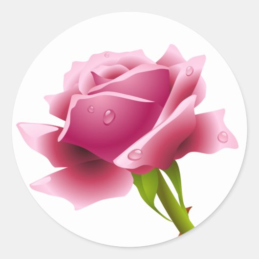 Bloemen Roze Roze Bloem Sticker / Seal (Voorkant)