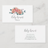 bloemen Roze roze rozen Visitekaartje (Voorkant / Achterkant)