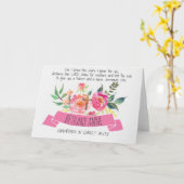 Bloemen Roze Rozen Crucifix Schrift bevestiging Kaart (Gele Bloem)
