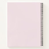 Bloemen Roze Rozen Custom Name Notitieboek (Achterkant)