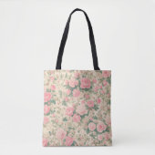  Bloemen - Roze Rozen Patroon Tote Bag (Voorkant)