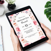 Bloemen Roze Rozen Pioenen Moederdag brunch Kaart