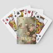 Bloemen Roze Rozen Vogel Deck van Kaarten Custom (Achterkant)