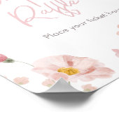 Bloemen Roze Spring Baby in Bloom Luier Raffle Poster (Hoek)