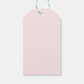 Bloemen Roze strik Baby shower Cadeaulabel (Achterkant)