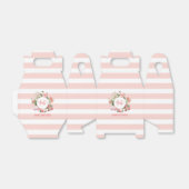 bloemen Roze stripes Monogram Baby shower Bedankdoosjes (Uitgevouwen)