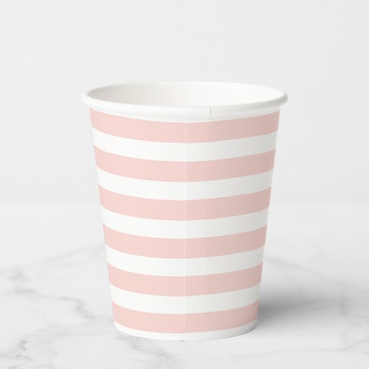 bloemen Roze stripes Monogram Baby shower Papieren Bekers (Rechts)