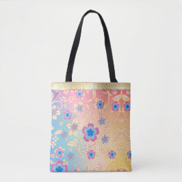 bloemen roze tote bag