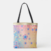 bloemen roze tote bag (Achterkant)