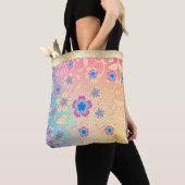 bloemen roze tote bag (Dichtbij)