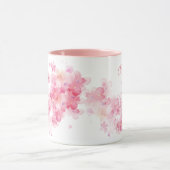 Bloemen Roze Waterverf Beste Neef Ooit Mok (Midden)