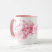  Bloemen Roze Waterverf Beste Tante Ooit Mok (Voorkant links)