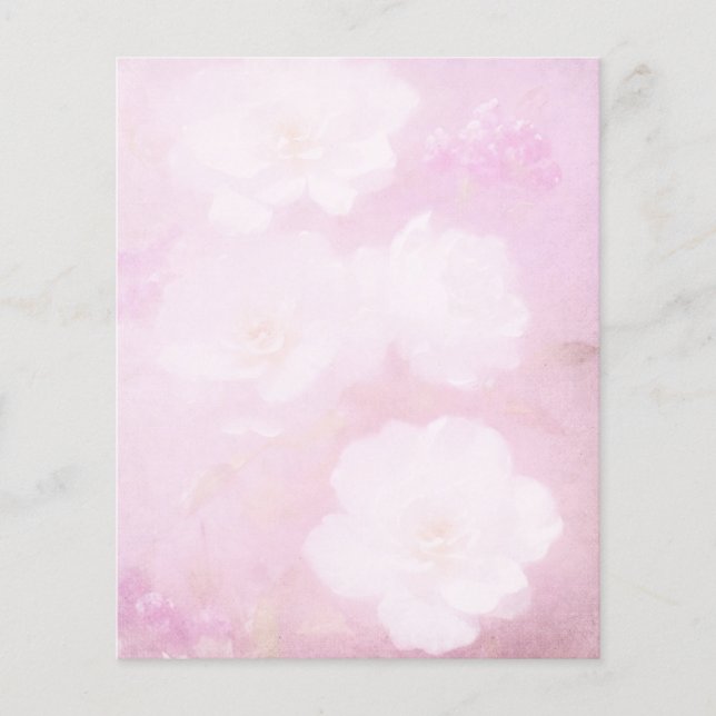 Bloemen Roze & Wit Scrapbook Papier (Voorkant)