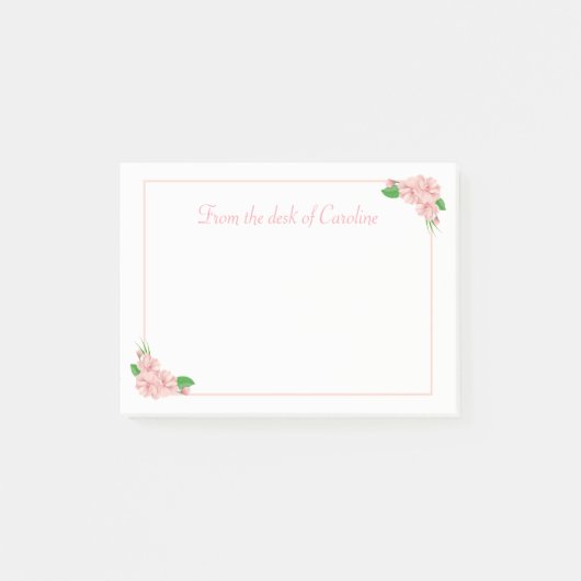 Bloemen Roze & Witte Bloemen - Shabby Chic, Land Post-it® Notes (Voorkant)