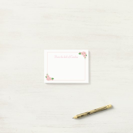 Bloemen Roze & Witte Bloemen - Shabby Chic, Land Post-it® Notes (Op bureau)