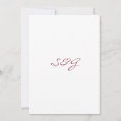 Bloemen  roze zacht grijs bruiloft uitnodiging (Achterkant)