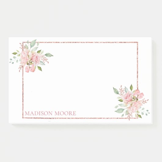 Bloemen Rozen Aangepaste naam Post-it® Notes (Voorkant)