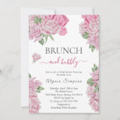 Bloemen rozen Brunch en bubbels Kaart (Voorkant)