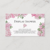 Bloemen rozen - Display shower Informatiekaartje (Voorkant)