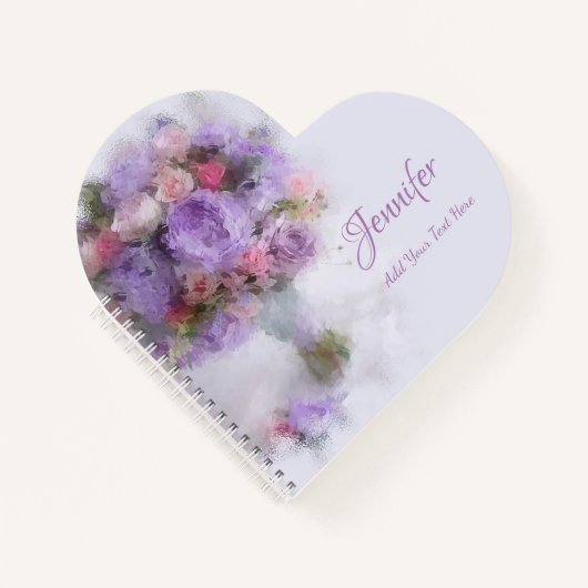 Bloemen Rozen Elegant Oil Painting Modern Sjabloon Notitieboek (Voorkant)