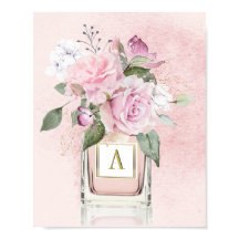 Bloemen Rozen Elegant parfume Flesmonogram