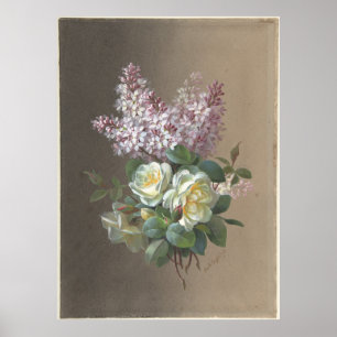 Bloemen Rozen en Lilacs Poster