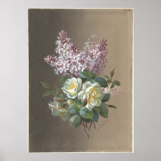 Bloemen Rozen en Lilacs Poster (Voorkant)