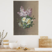Bloemen Rozen en Lilacs Poster (Keuken)