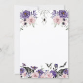 Bloemen rozen Gothic Romantische Halloween bruilof Save The Date (Achterkant)