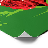 Bloemen rozen, modern minimalistisch eenvoudig pos poster (Hoek)