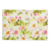  Bloemen Rozen Pioenen Monogram Kussen Hoesje Kussensloop (Achterkant)