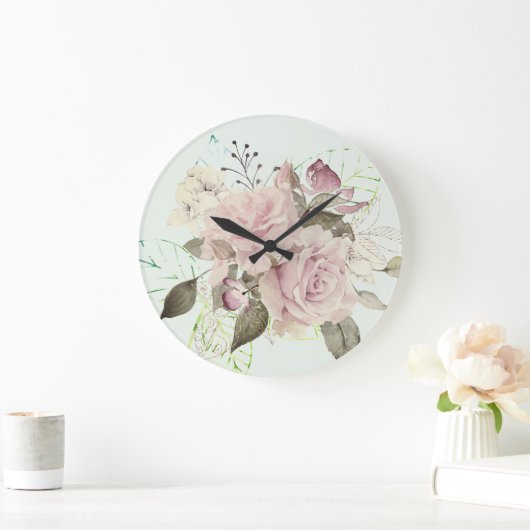 Bloemen Rozen roze Grote Klok (Huis)