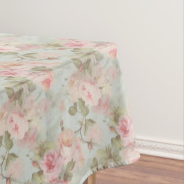 Bloemen, rozen, roze rozen tafelkleed