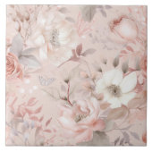 Bloemen,  rozen, roze rozen tegeltje (Voorkant)