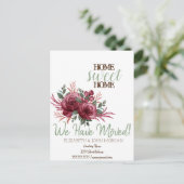 Bloemen Rozen Thuis Thuis Aankondigingskaart (Staand voorkant)