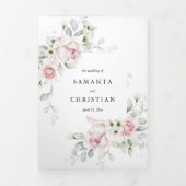 Bloemen Rozen | Uitnodiging voor drievoudige bruil (Cover)