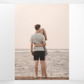 Bloemen Rozen | Uitnodiging voor drievoudige bruil (Binnenkant midden)