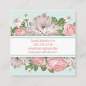 Bloemen | Rozen Vierkante Visitekaartje (Achterkant)