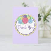 Bloemen Rozen Vrijgezellenfeest Trouwtaart Bedankkaart (Staand voorkant)