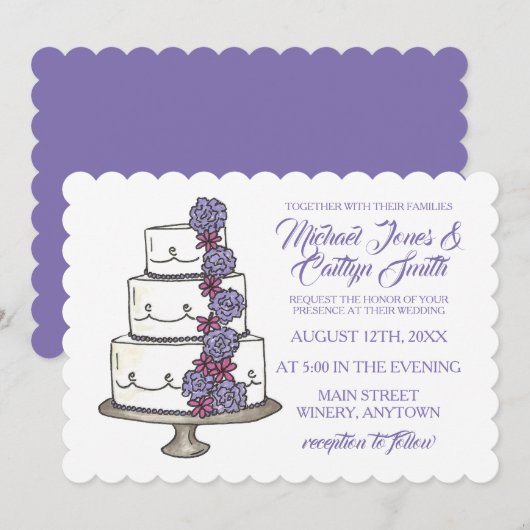 Bloemen Rozen Vrijgezellenfeest Trouwtaart Kaart (Voorkant / Achterkant)