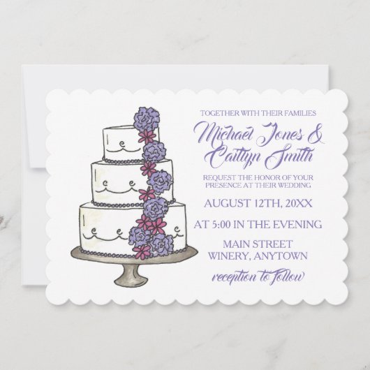 Bloemen Rozen Vrijgezellenfeest Trouwtaart Kaart (Voorkant)