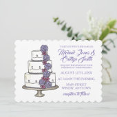 Bloemen Rozen Vrijgezellenfeest Trouwtaart Kaart (Staand voorkant)