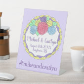 Bloemen Rozen Vrijgezellenfeest Trouwtaart Reclamebord Met Voetstuk (Insitu)