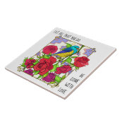 Bloemen (Rozen), w vers van 1 Korintiërs 16:14 Tegeltje (Zijkant)