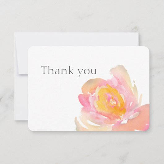 Bloemen rozen waterverf dank u. Bloemen Kaart (Voorkant)